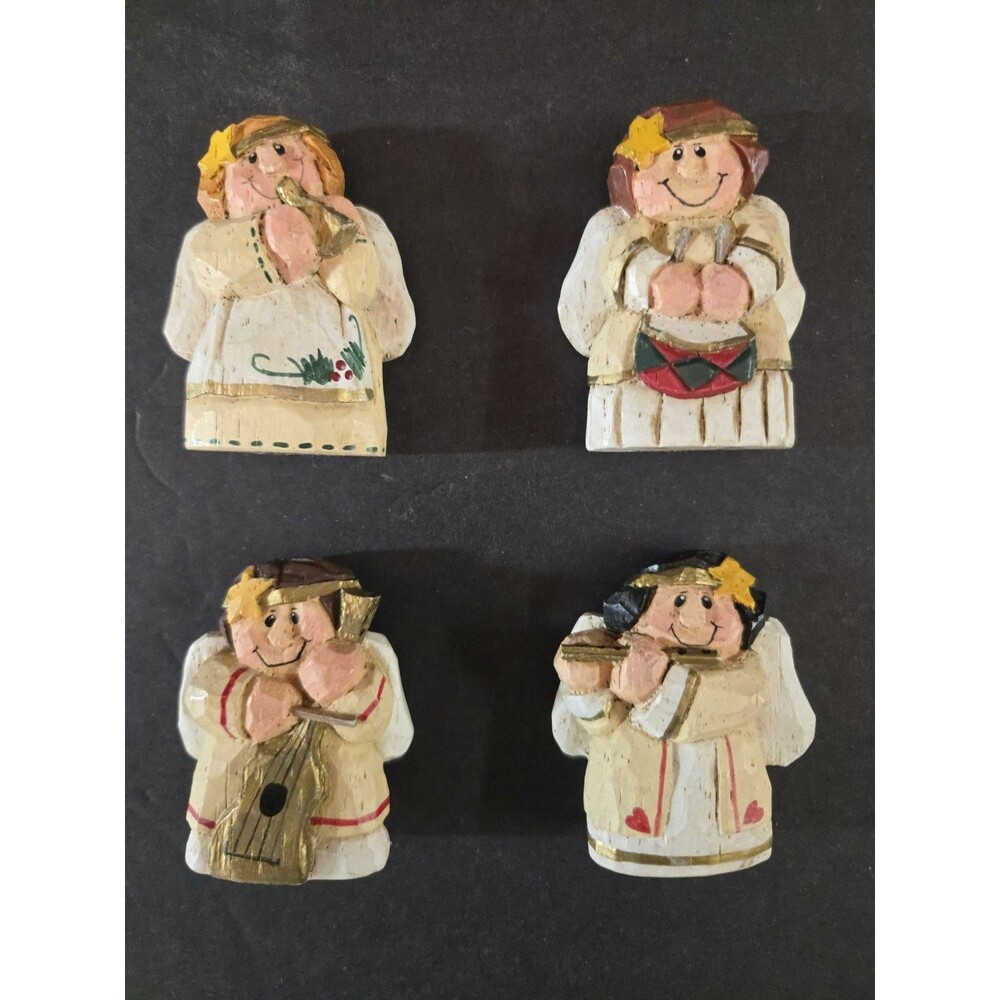 Vintage Eddie Walker Midwest of Cannon Falls Angel Figurines Set of 4 Christmas